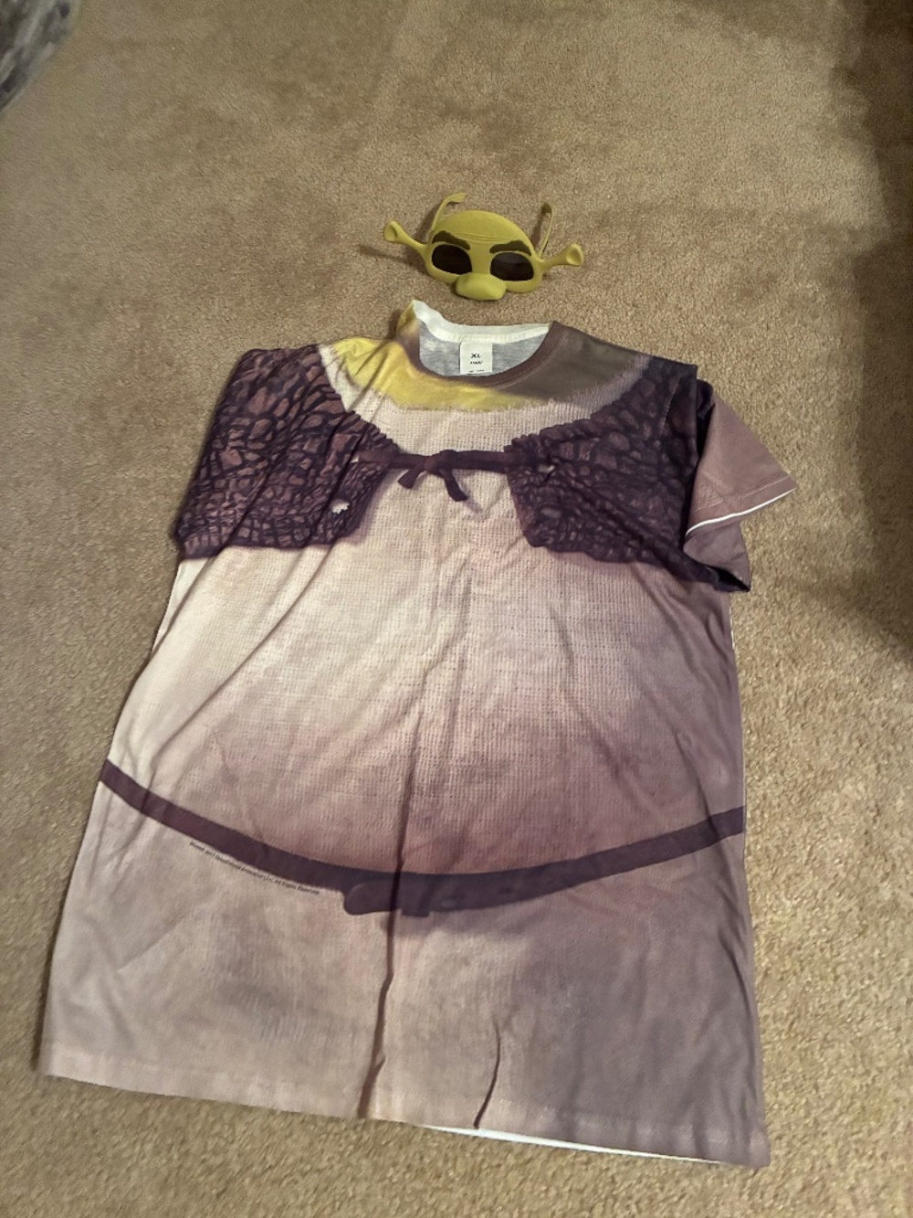 Shrek Tee and Glasses Size X-Large